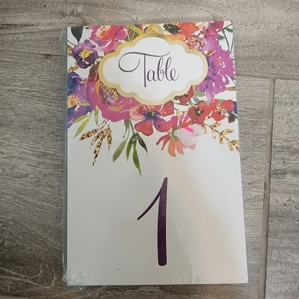 NEW Lot of 5 Table Numbers 4 X 6